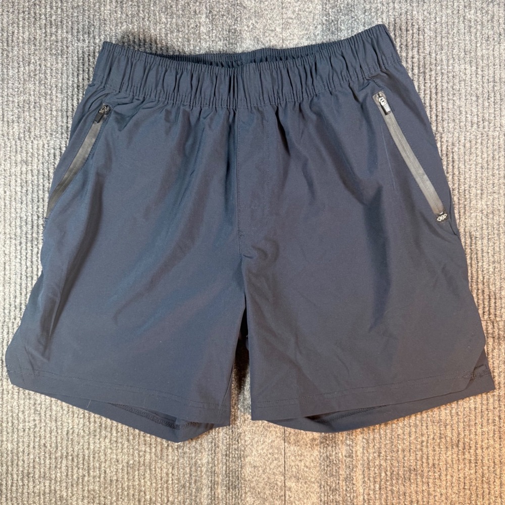 Leg3nd Mens Athletic Training Shorts Zipper Pockets Reflective Size Medium
